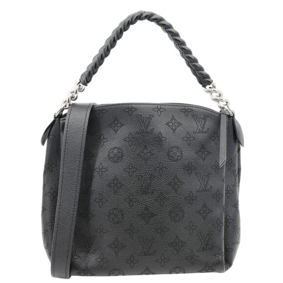 LOUIS VUITTON  Babylone BB Mahina Leather Chain Shoulder Bag Black - Picture 1 of 11